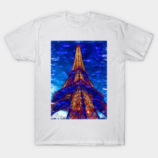 Eiffel Tower Light Glow By Sunset. For Eiffel Tower & Paris Lovers. T-Shirt